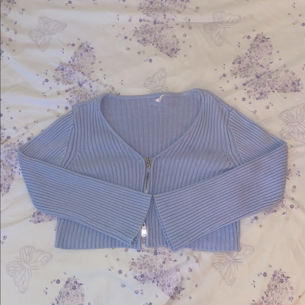 Simons XL Cropped Zip Cardigan